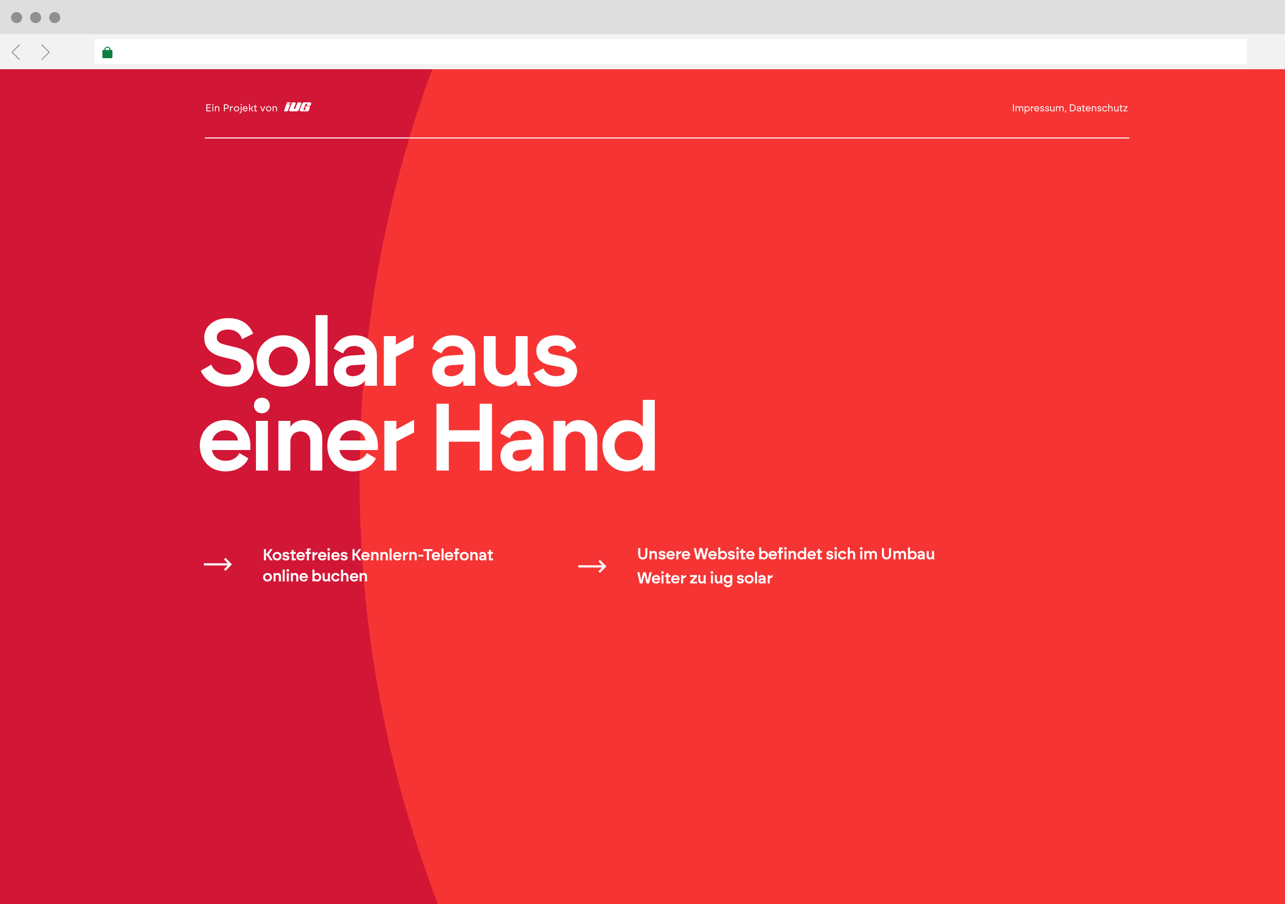 Landingpage im neuen Design
